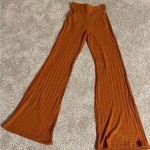 Blue Buttercup Orange Flared Pants